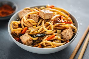 Asian noodles with cheese